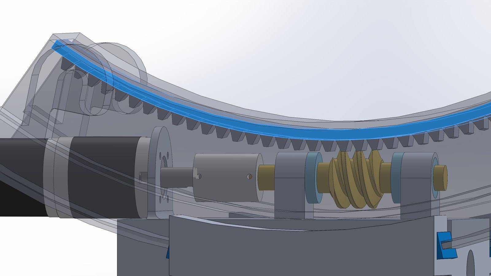 CAD render of a ProjectX drive mechanism