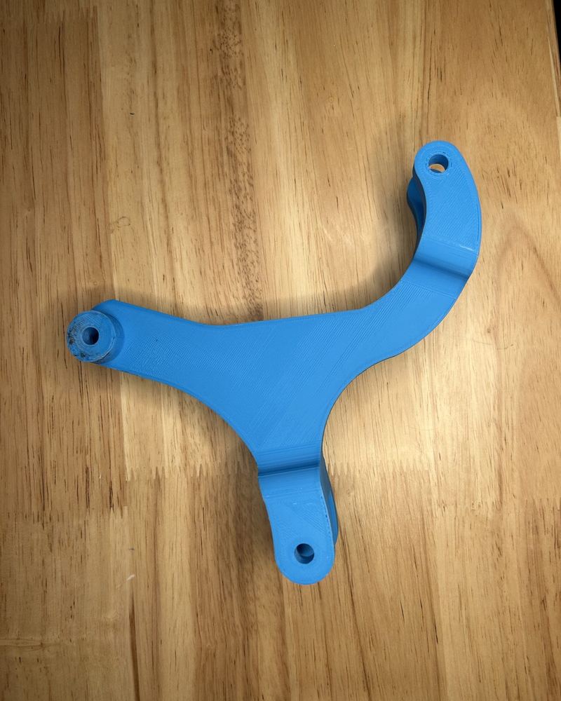 Blue 3D-printed prototype link